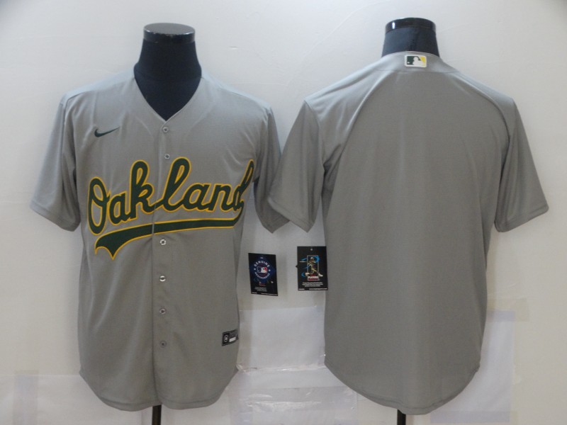 Men's Oakland Athletics Gray Blank Jersey